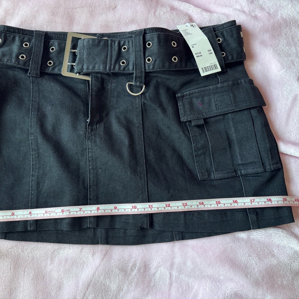 Black Cargo Mini Skirt - Picture 6 of 6